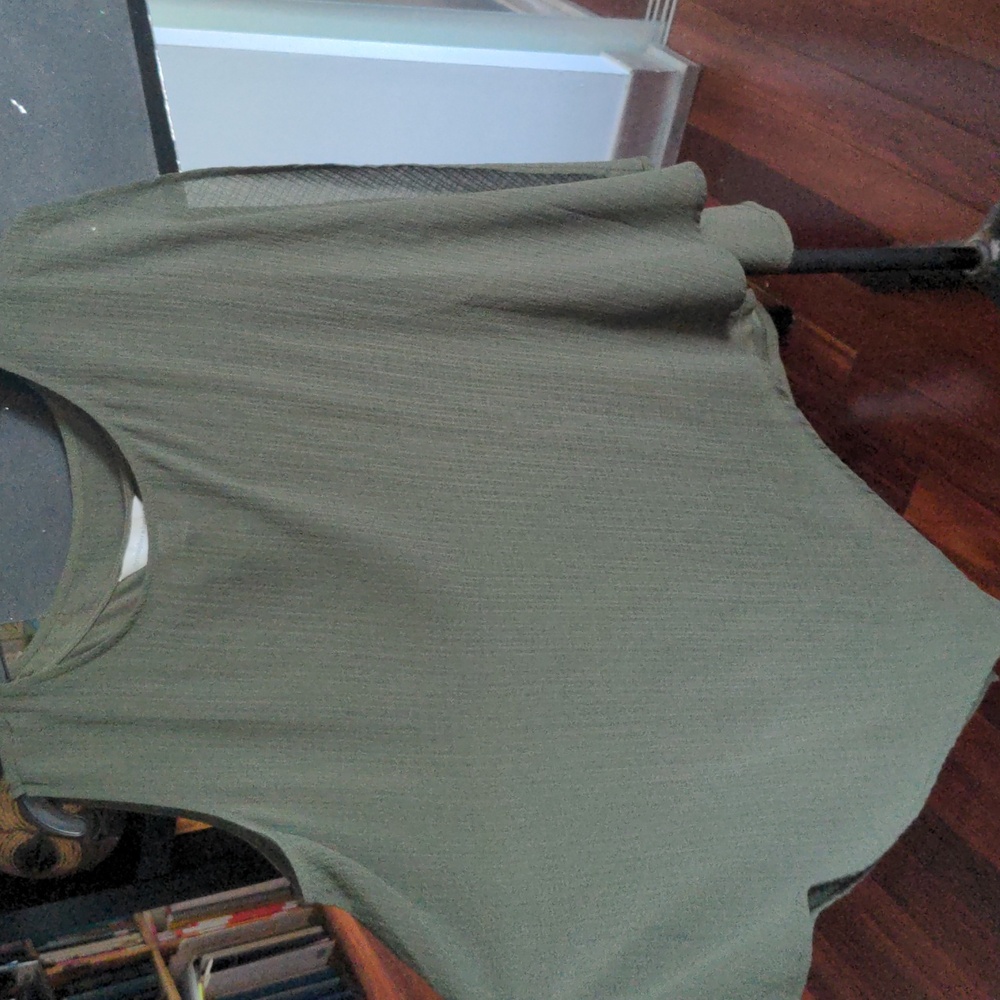 Christopher and banks layered olive blouse